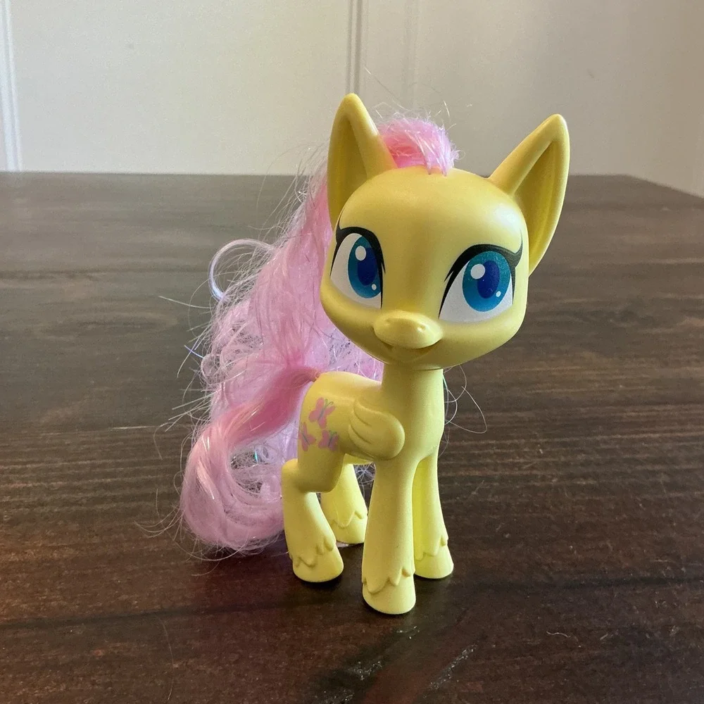 2019 My Little Pony Fluttershy 6 Inch Yellow Pink Tinsel Brushable Hair Figure